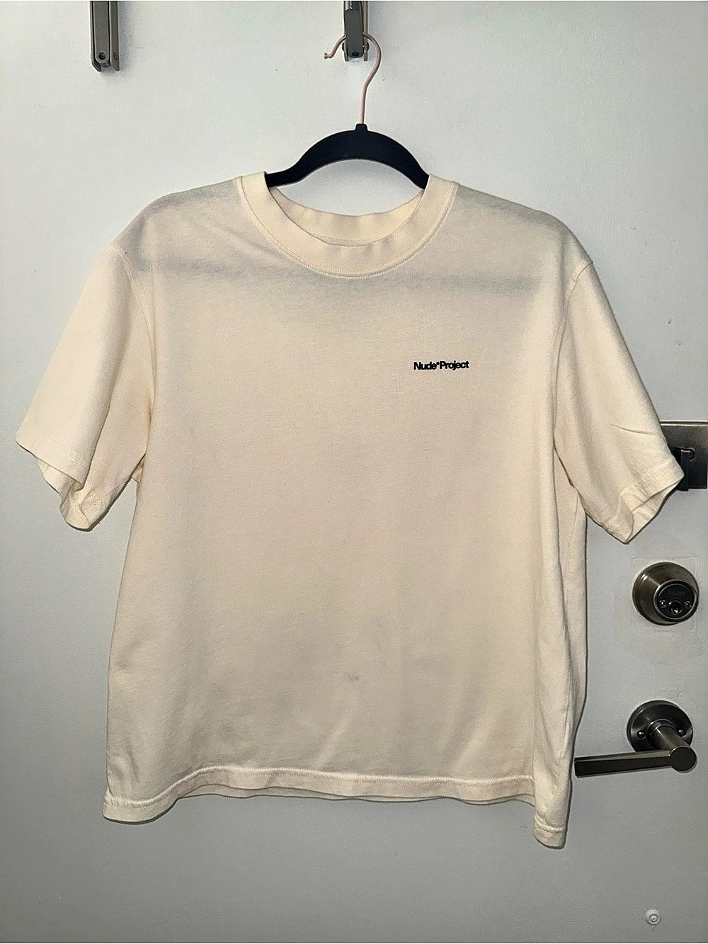 Nude Project Cotton T-Shirt in Cream Size Medium
